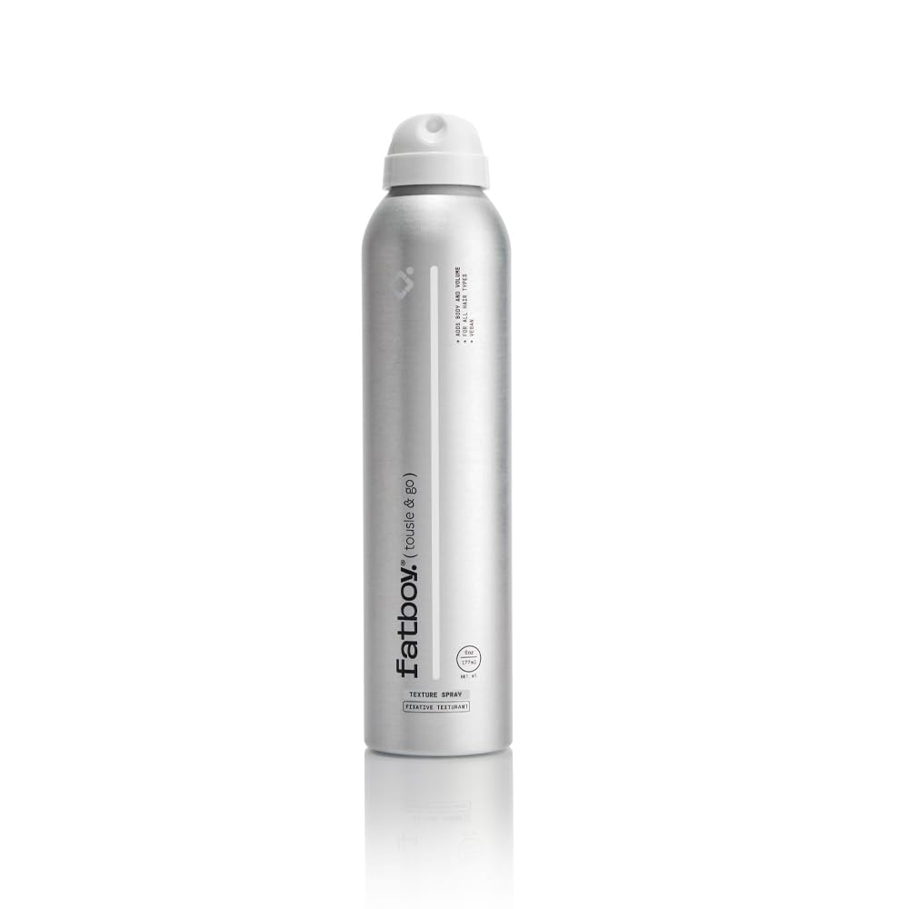 Fatboy Hair Tousle & Go bottle pour shows lightweight spray for volume