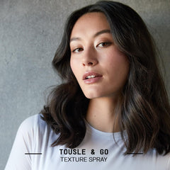 Fatboy Hair Tousle & Go texture spray visible mist creates effortless definition