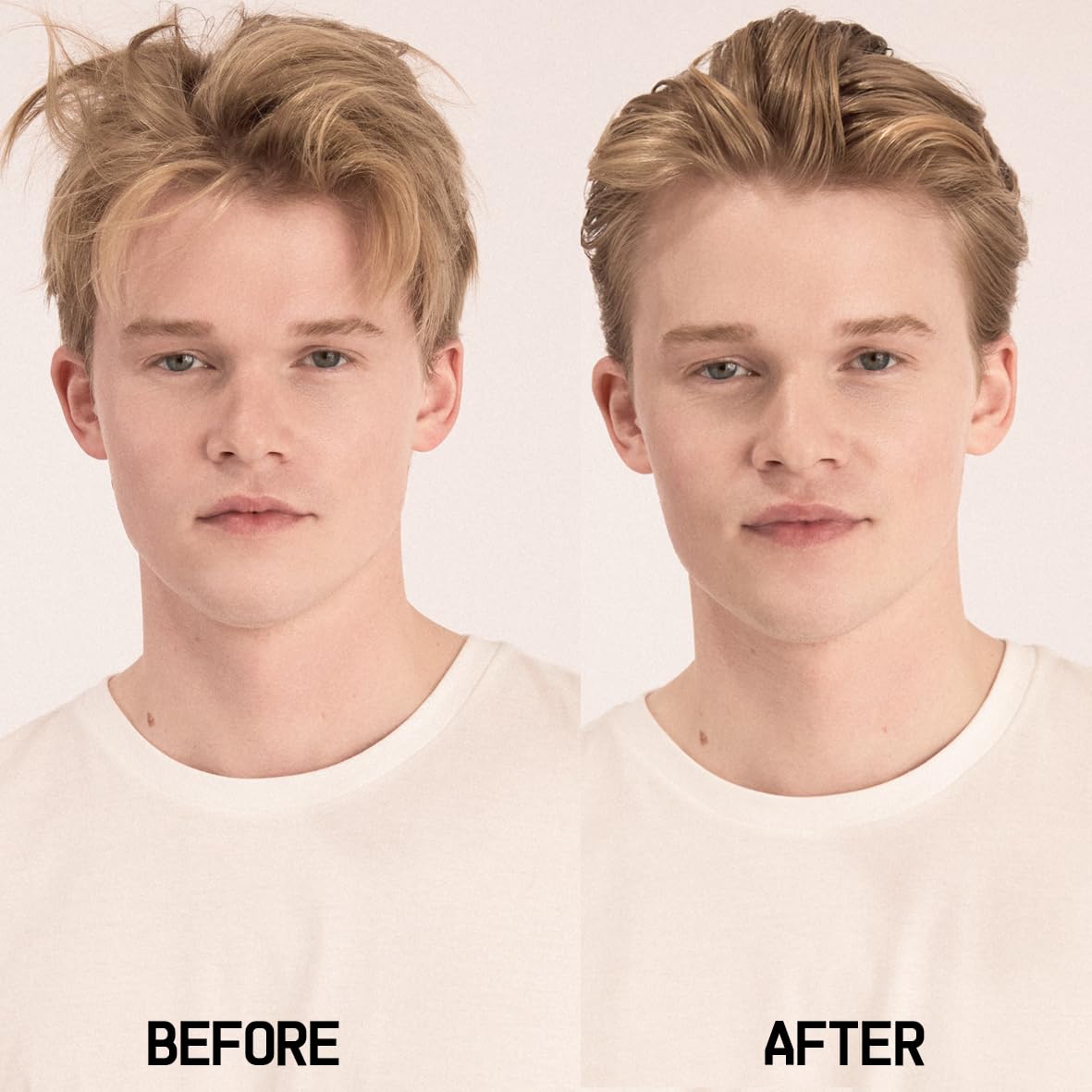 Fatboy Honey Putty applied to dry hair for natural texture and shape.