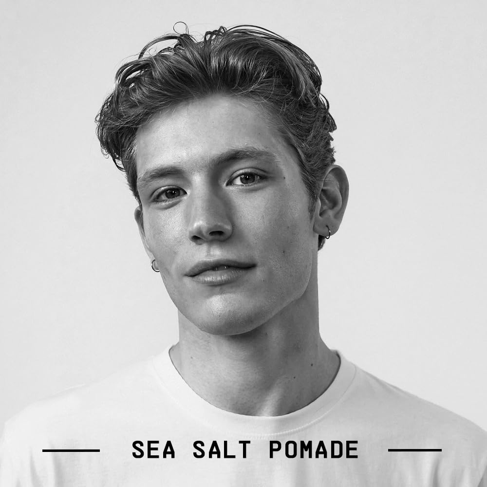 Close-up of Fatboy Sea Salt Pomade jar showing smooth product texture.