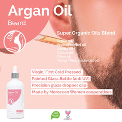 Fatima's Garden organic oil blend close-up with argan and jojoba hydration