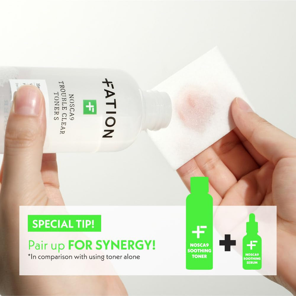Nosca9 Toner: texture aqueuse rafraîchissante qui apaise et hydrate.