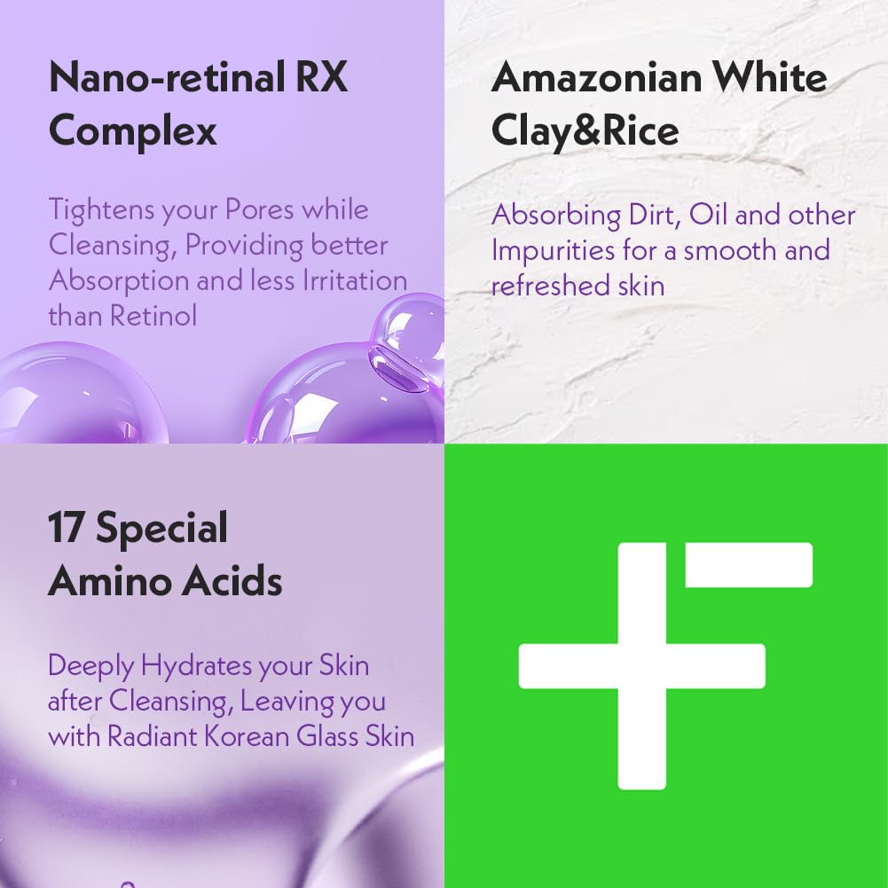Fation Nosca9 white clay action absorbs oil for a smoother feel.