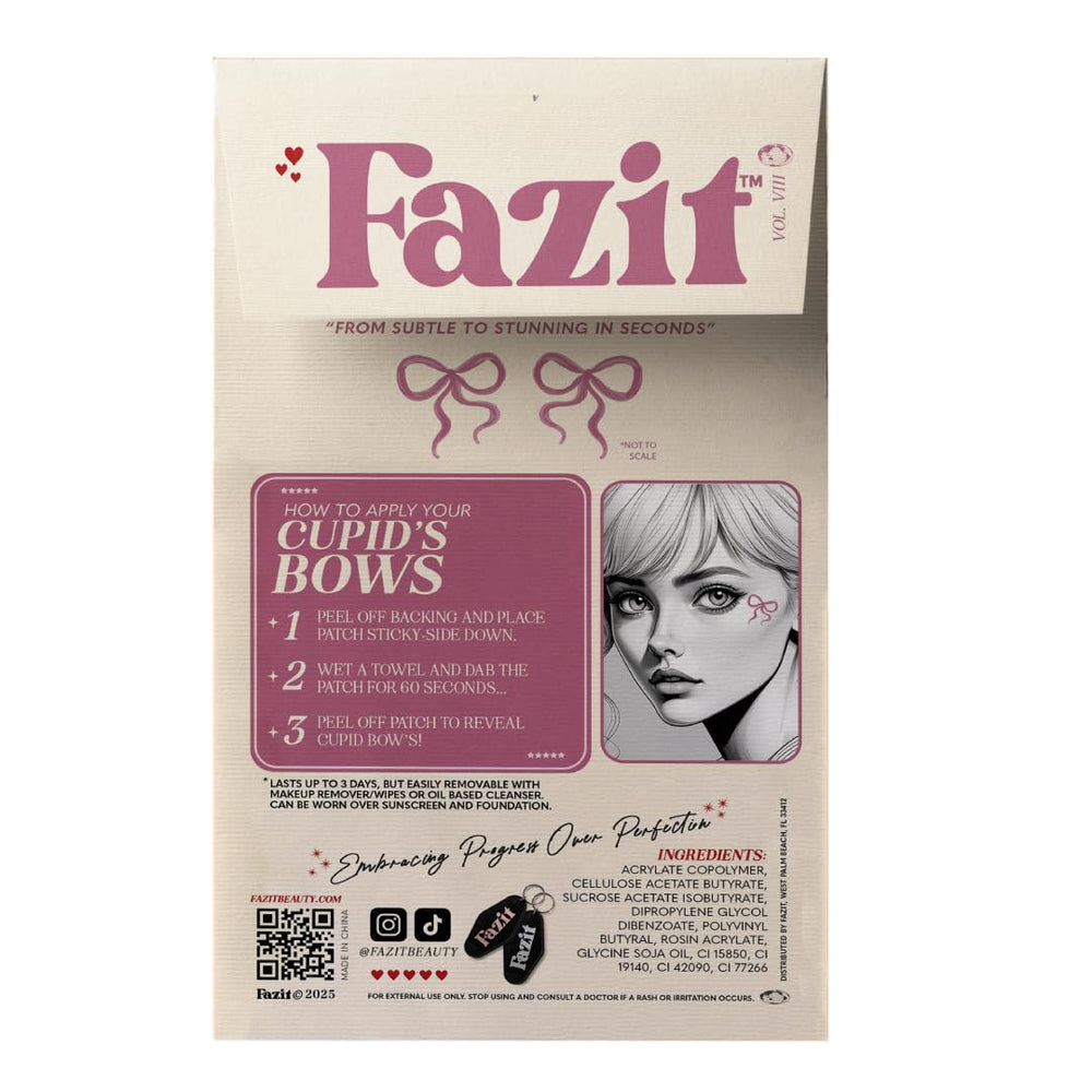 Fazit Glow Up patch near the bow enhances sparkle and drama.