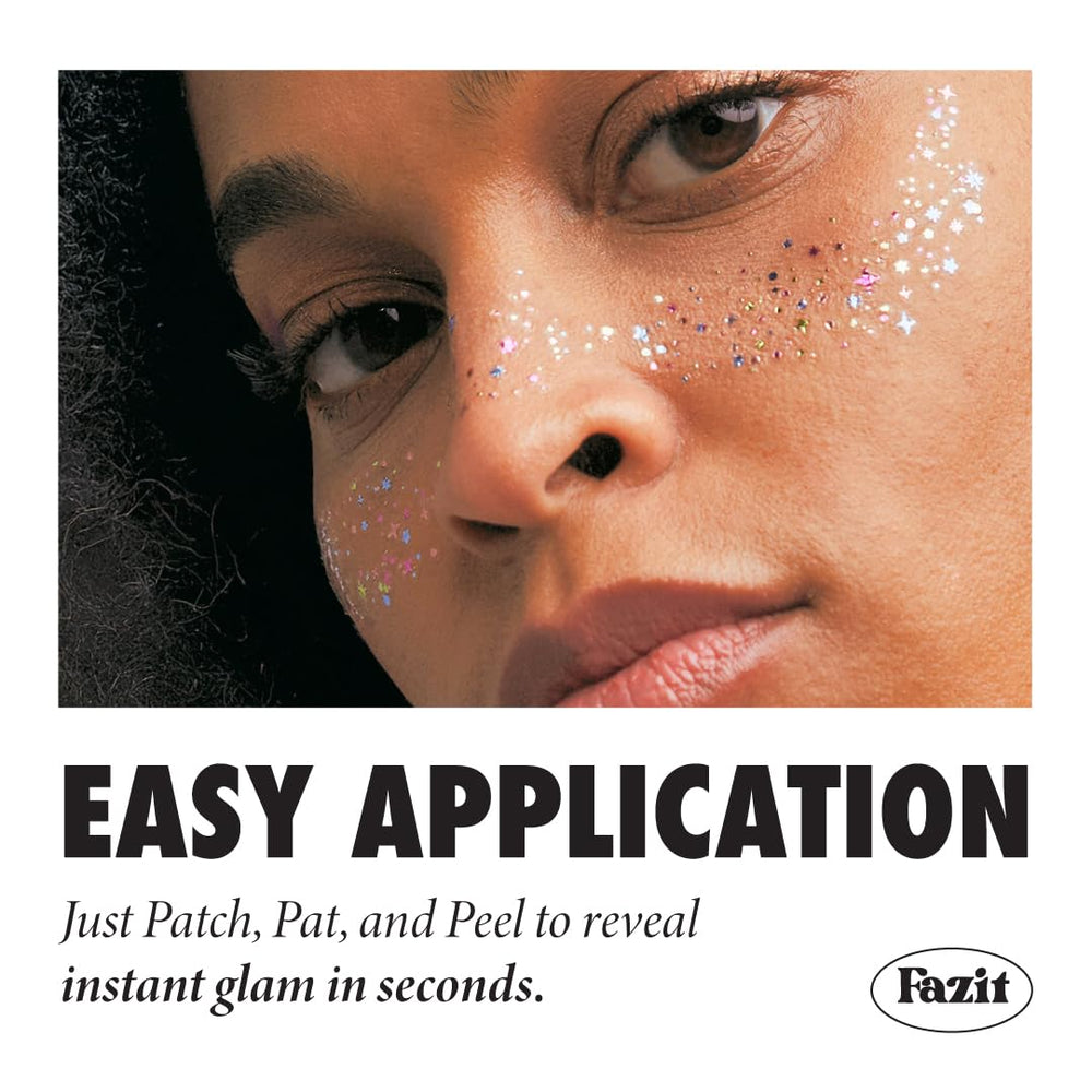 Fazit makeup patches demonstrate waterproof sparkle that lasts through activities.
