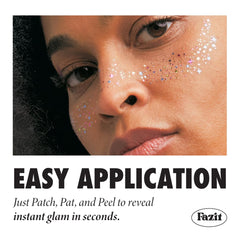 Fazit makeup patches demonstrate waterproof sparkle that lasts through activities.