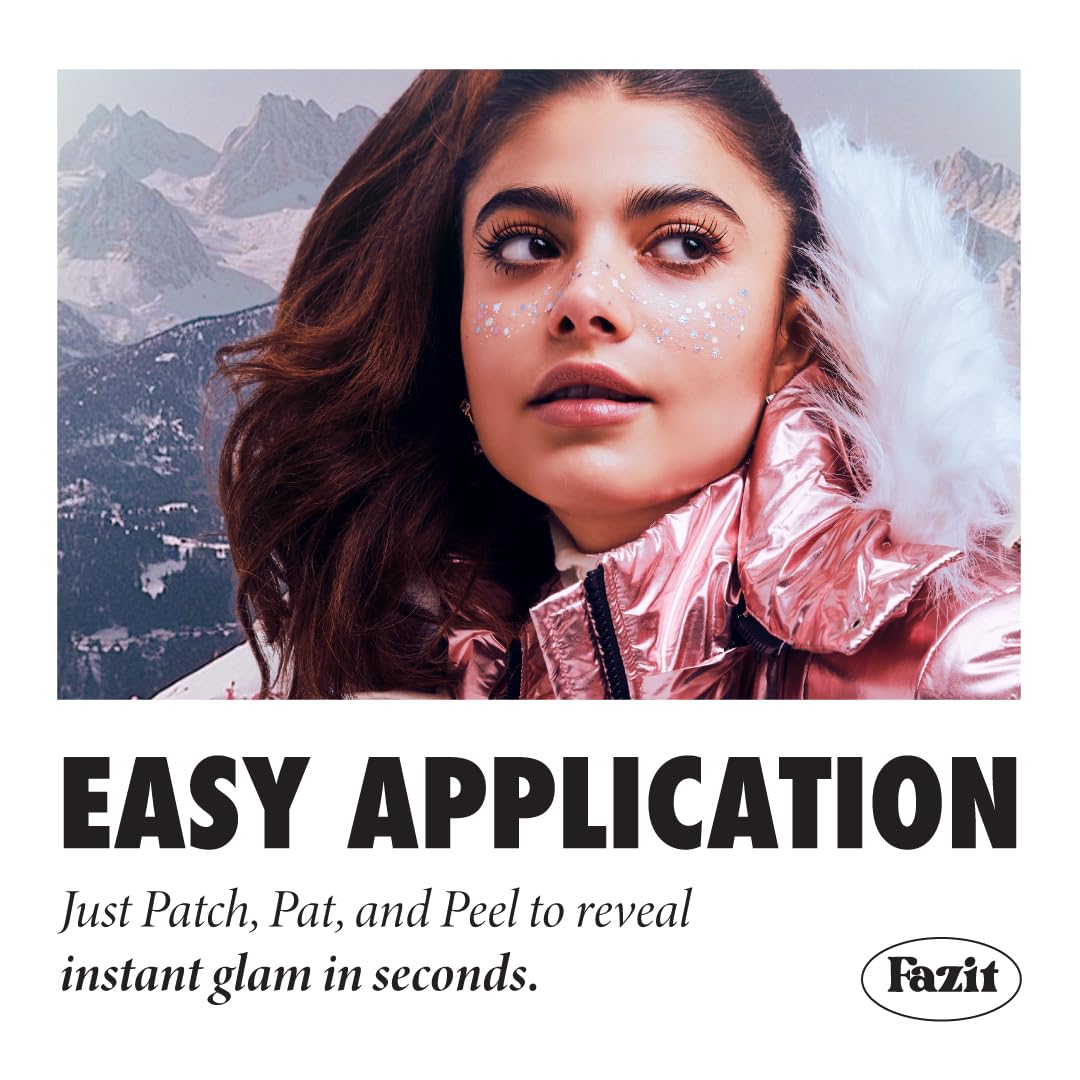 Fazit makeup patches waterproof glitter preserves long-lasting sparkle during workouts or pool days.