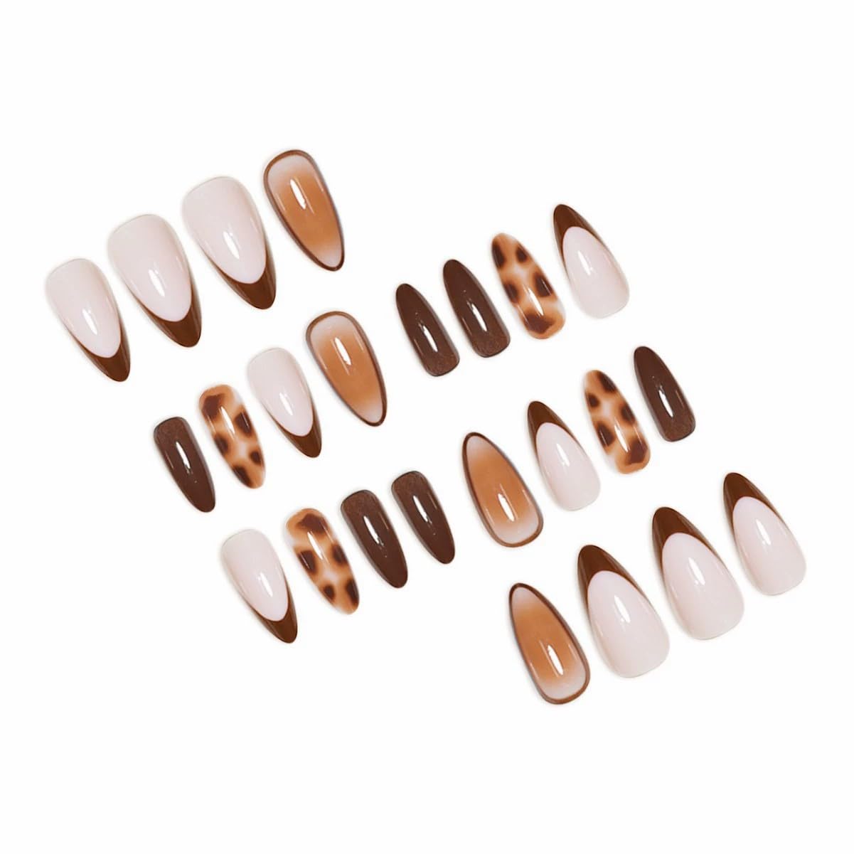 FBABFBUO almond nails with designs for stylish DIY manicures