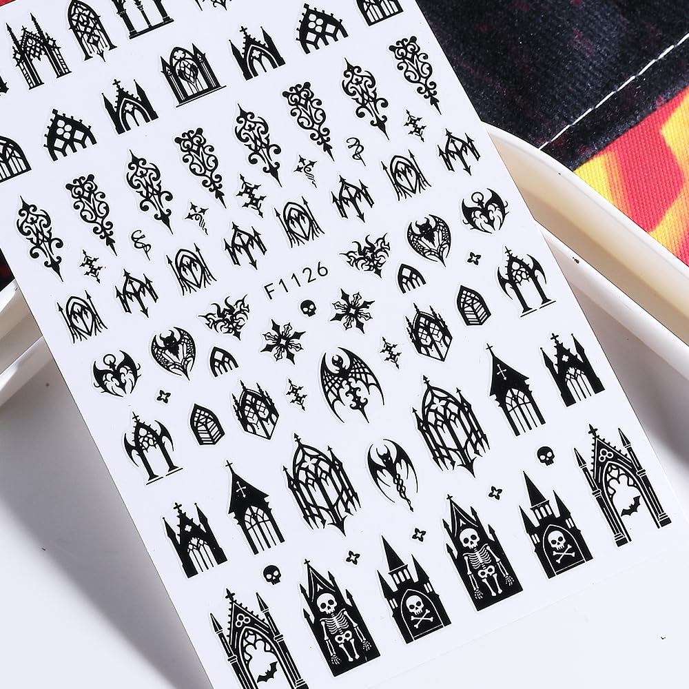FBABFBUO Self-adhesive decals for quick mess-free home nail art