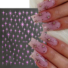 FBABFBUO star nail art decals on tips elevate party manicure