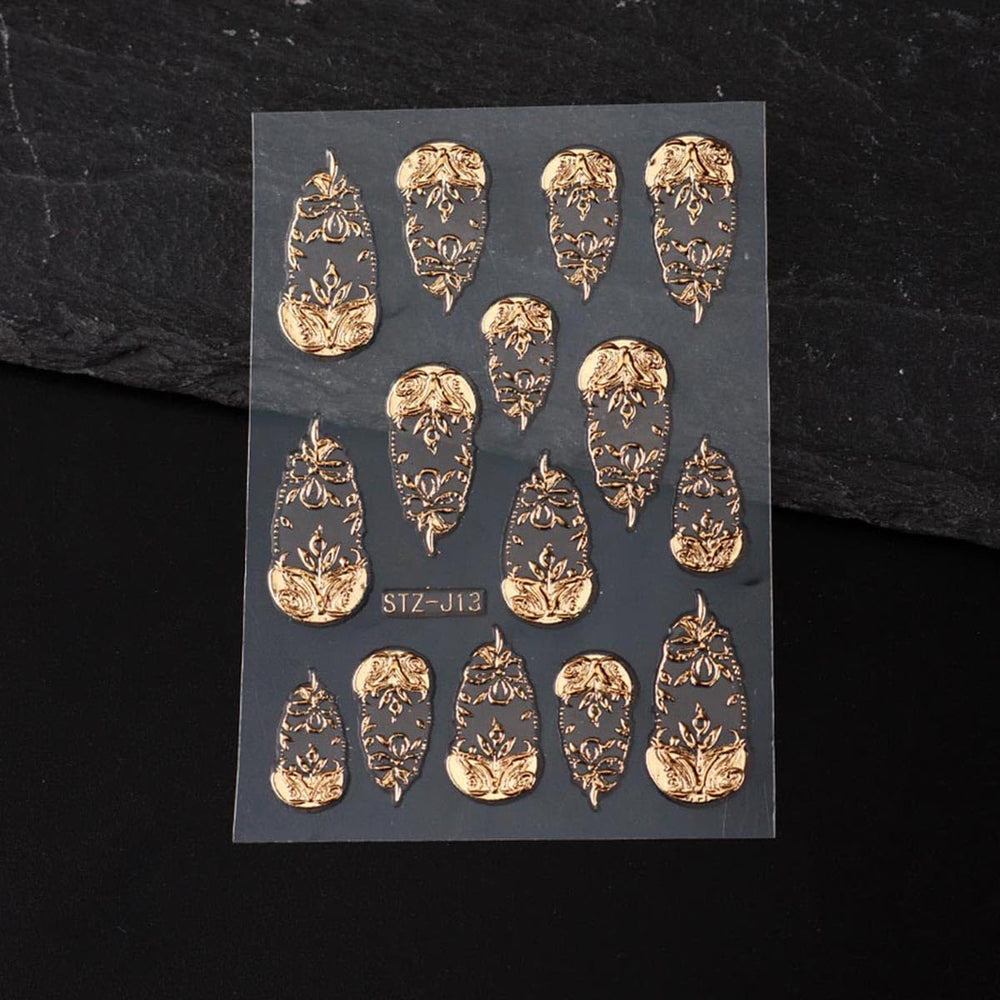 FBABFBUO toted leaf metallic decal adds festive flair