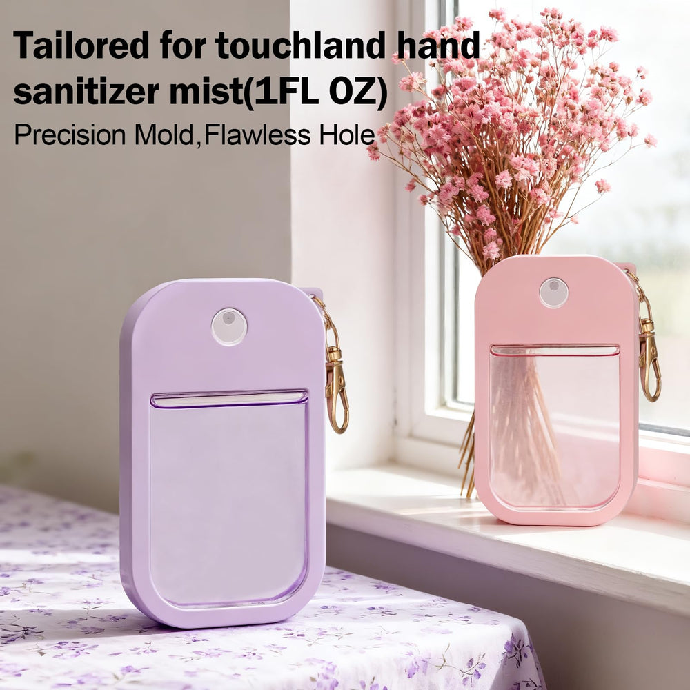 Fcgbdbz Touchland case pink 2-pack back view keeps bottle secure on the go
