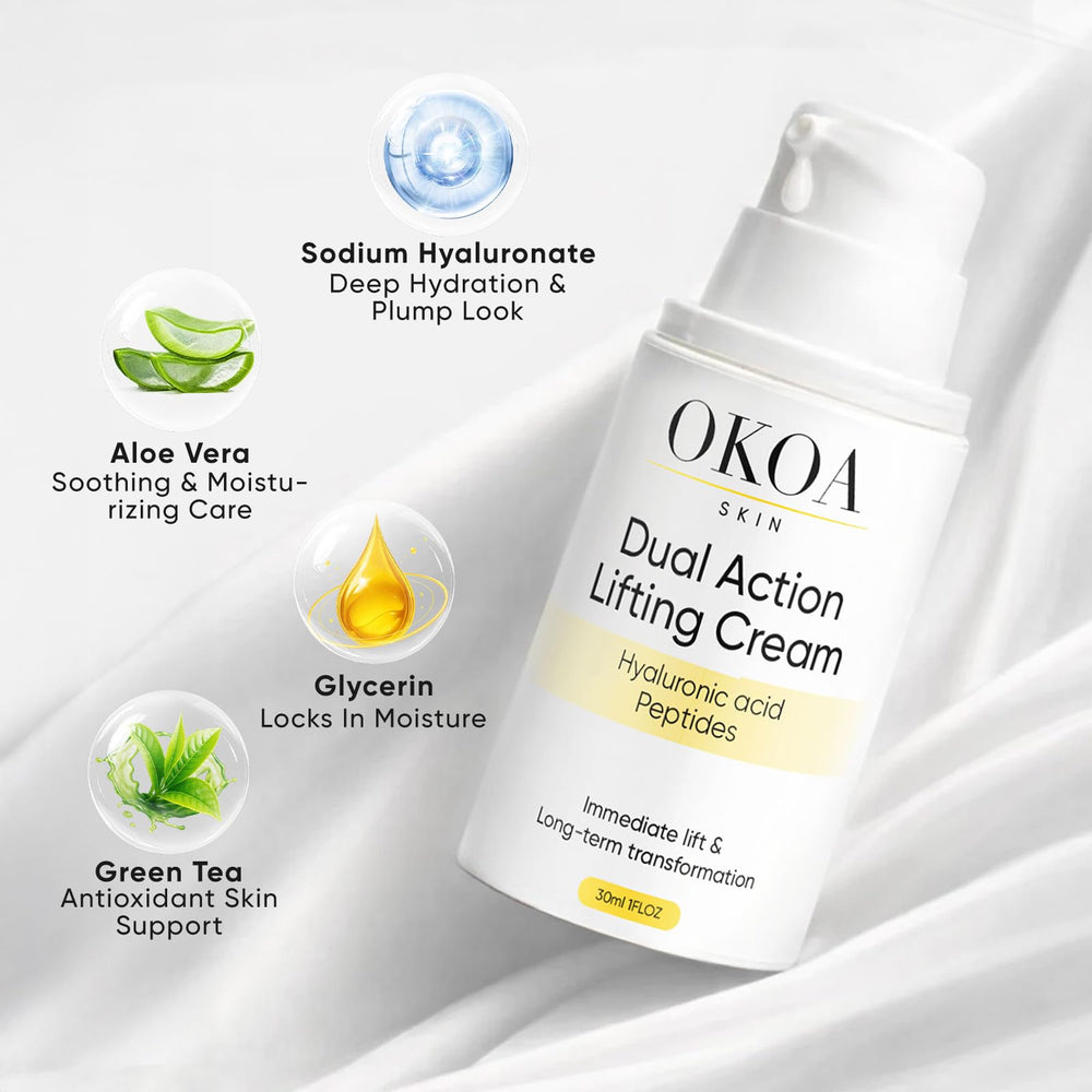 FCNVCX OKOA SKIN lightweight moisturizer texture for quick hydration.