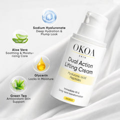 FCNVCX OKOA SKIN lightweight moisturizer texture for quick hydration.
