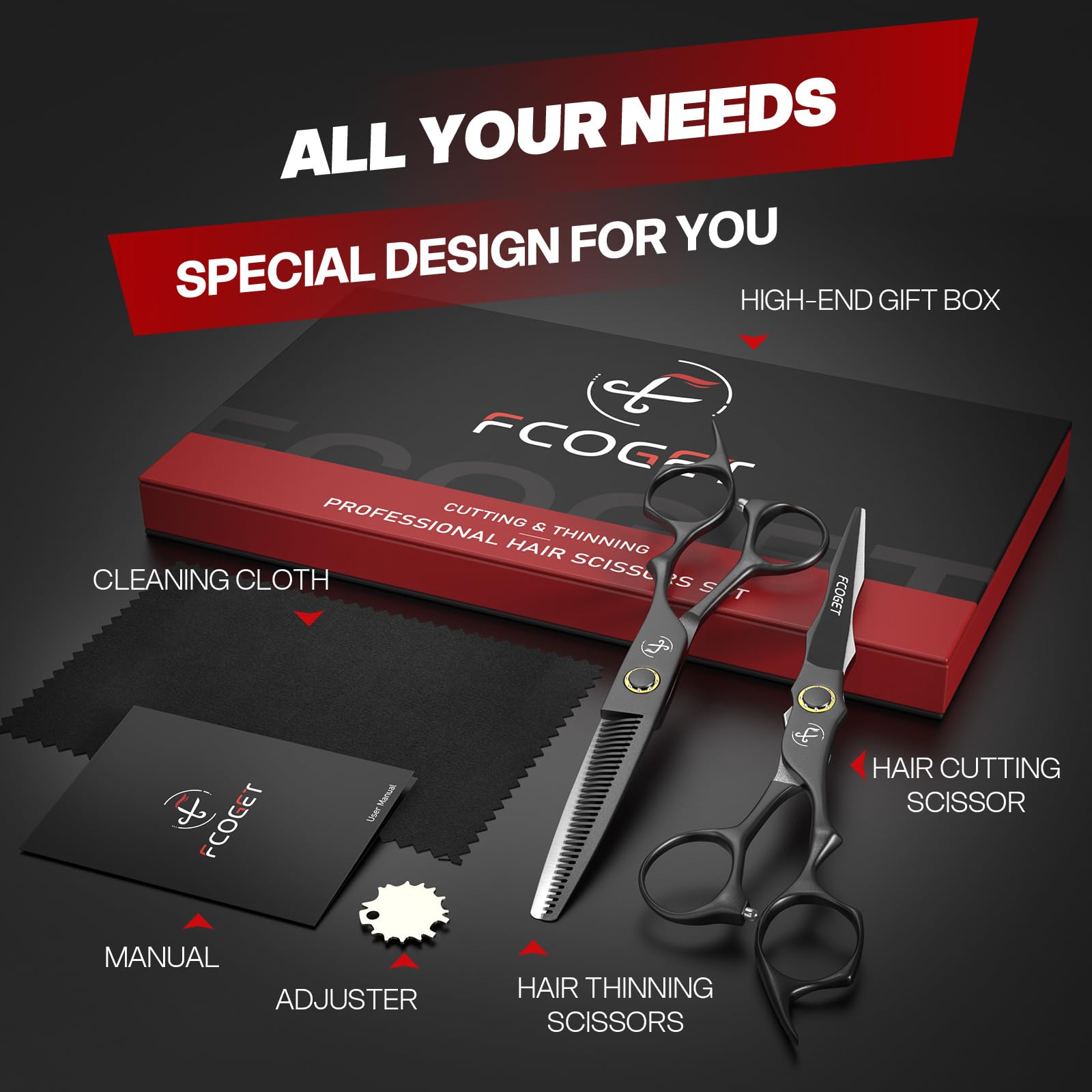 Fcoget versatile kit for all hair types including thick and curly