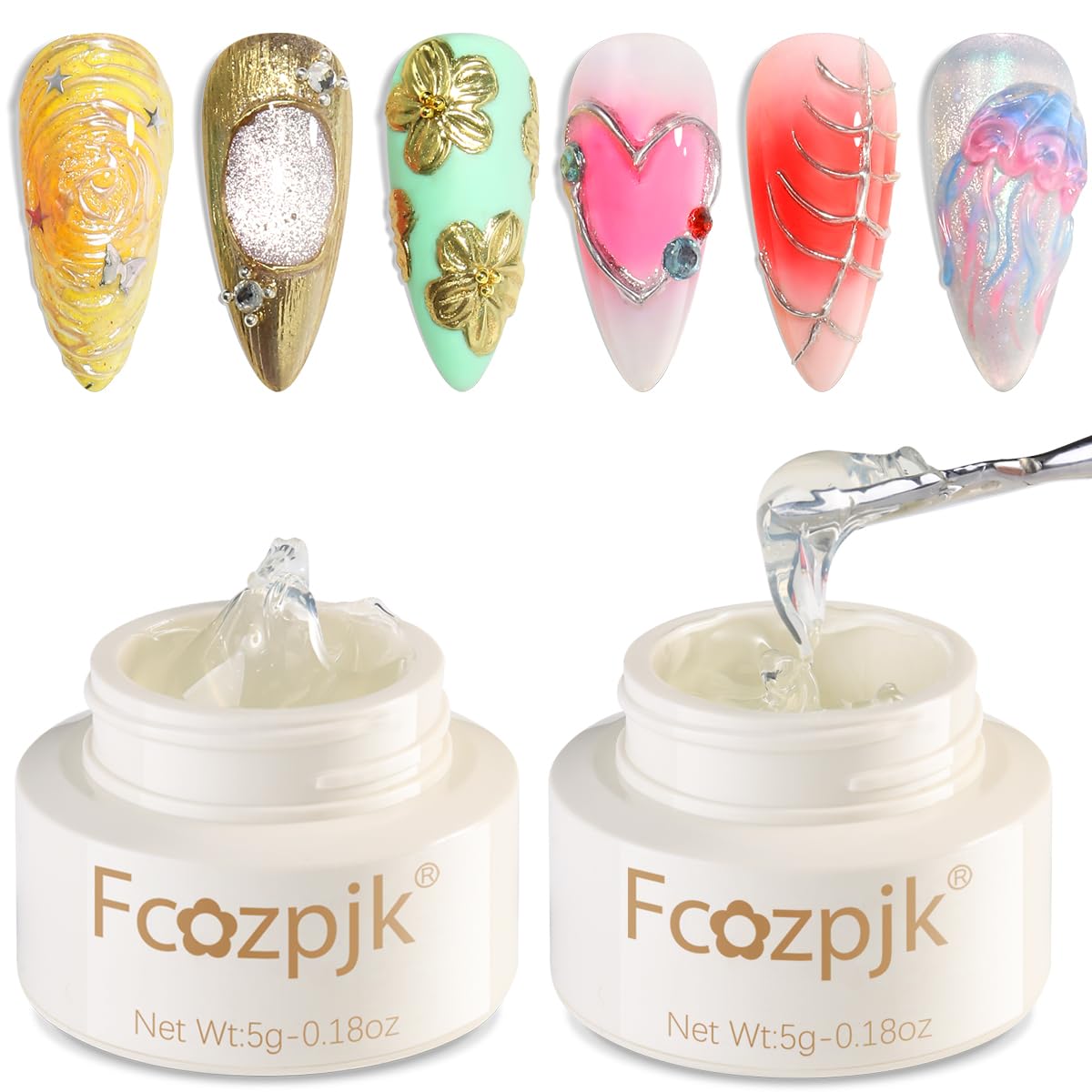 Fcozpjk 3D chrome gel clear, ideal base for chrome powder finish.