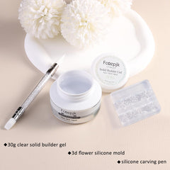 Fcozpjk 3D flower silicone mold—create delicate flower charms.