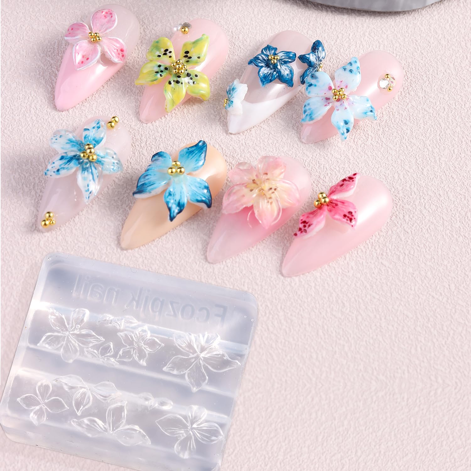 Fcozpjk 3D nail art sculpting with builder gel.