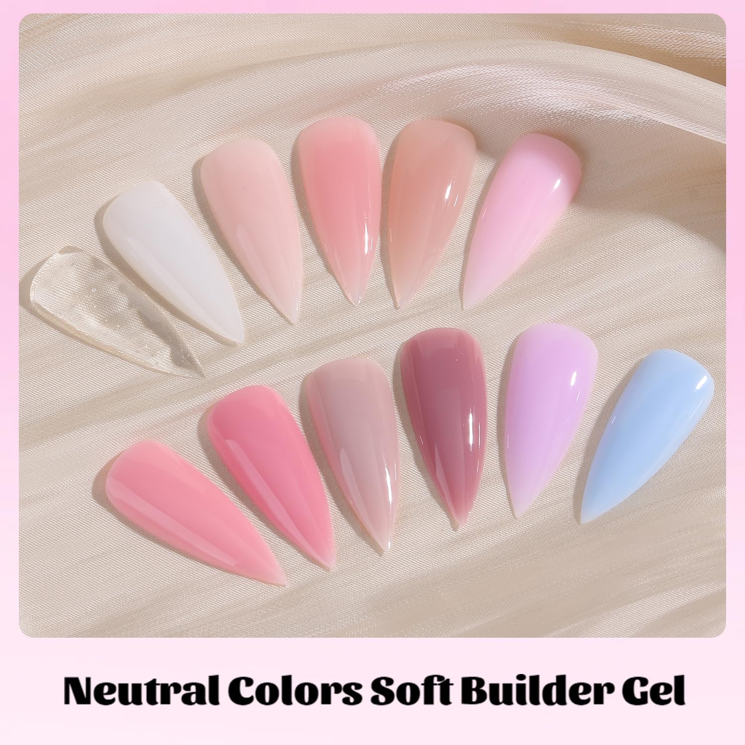Fcozpjk nude pink base gel blending with natural nails
