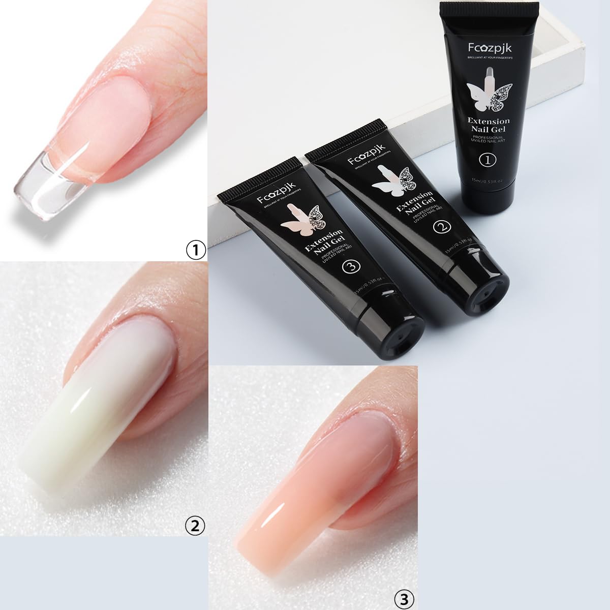 Fcozpjk double-head nail brush for even gel distribution