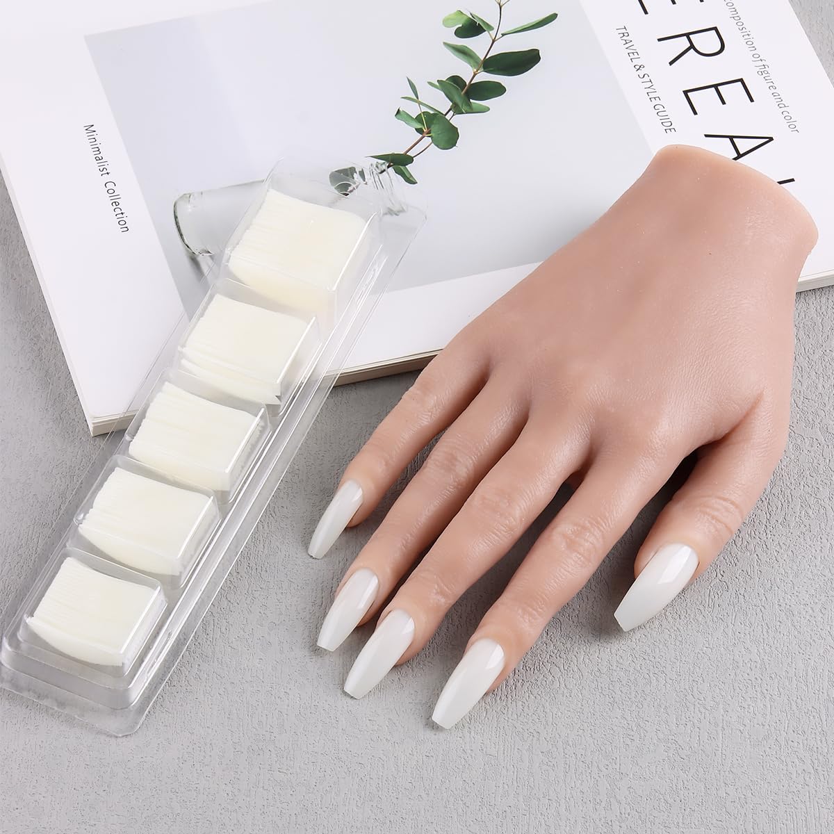Fcozpjk insert-able nail beds securely hold tips during practice