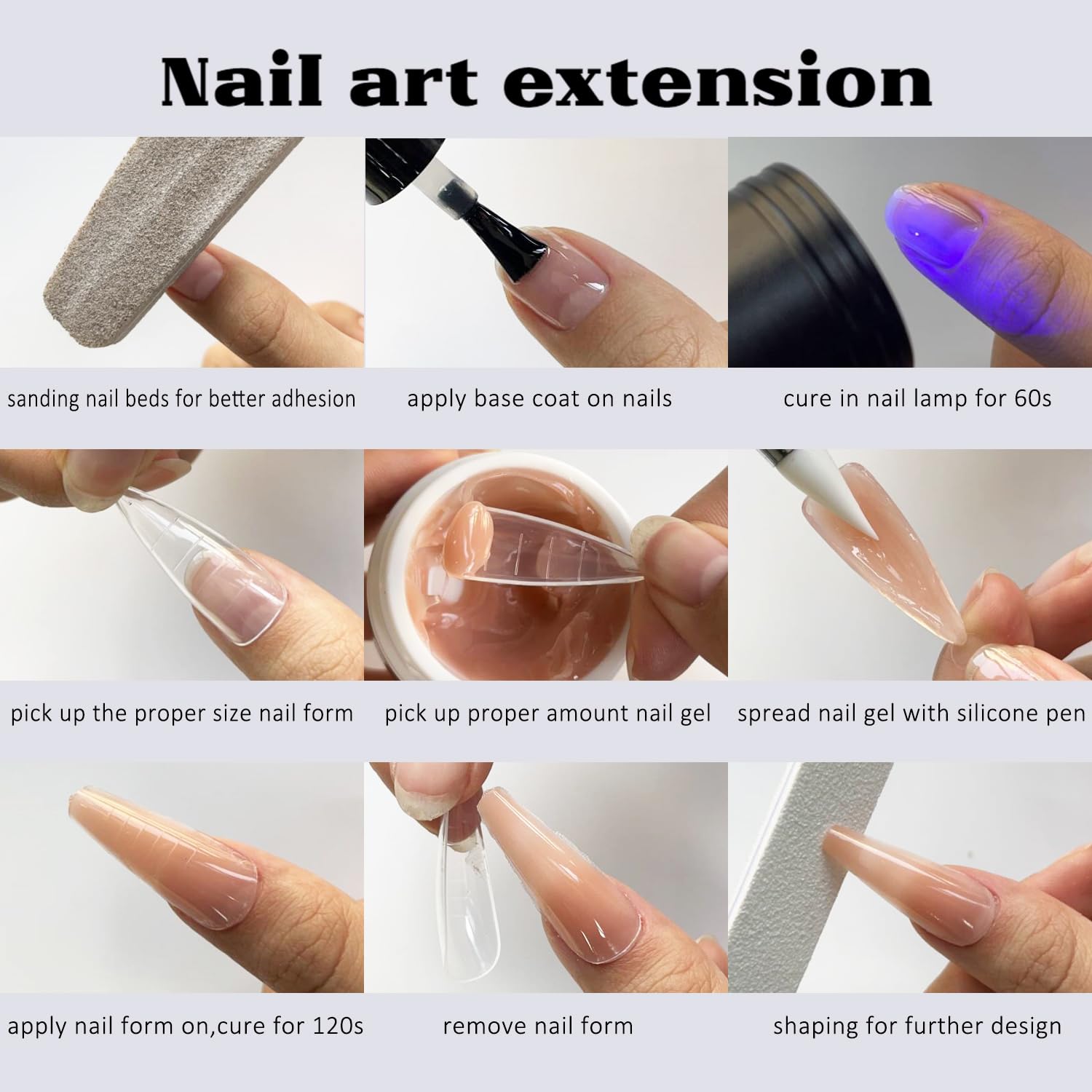 Fcozpjk sample nail art design on a pearlescent gel base.