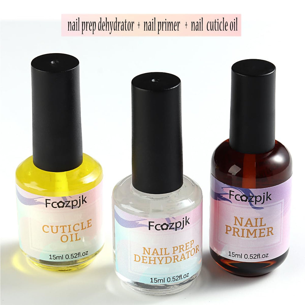 Fcozpjk nail primer bottle enhances adhesion for longer-lasting polish.