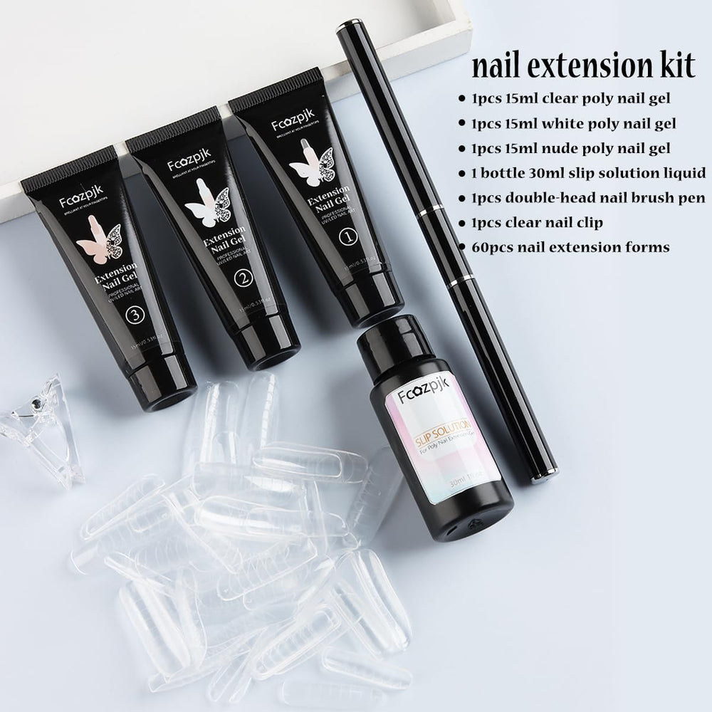 Fcozpjk poly extension gel kit white for French tip designs at home