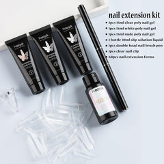 Fcozpjk poly extension gel kit white for French tip designs at home