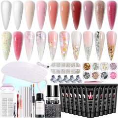 Fcozpjk poly gel kit contents for a complete at-home manicure setup