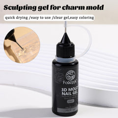 Fcozpjk quick-dry gel highlights a 30 second cure for efficient nail art.