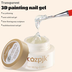 Fcozpjk semi-solid 3D painting gel for durable nail art.