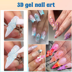 Fcozpjk silicone flower mold for quick 3D nail charms.