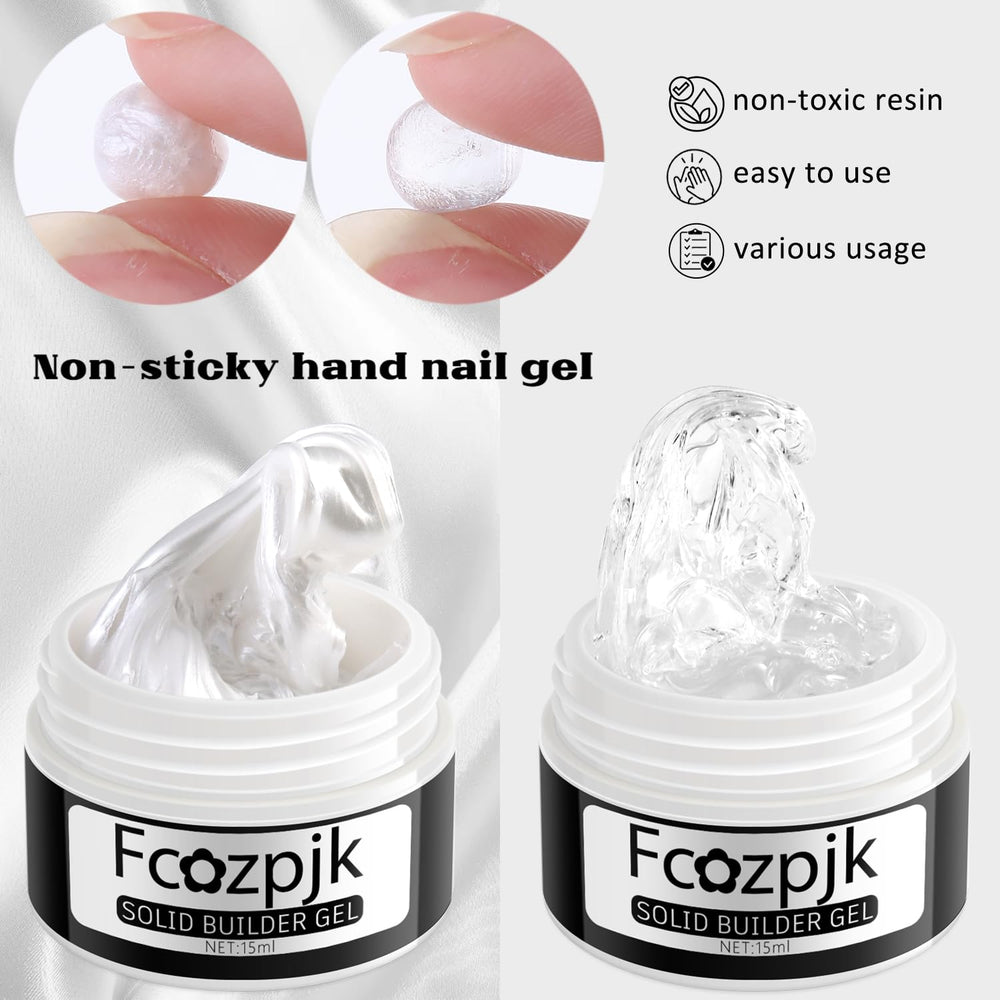 Fcozpjk clear builder gel for versatile nail art and extensions.