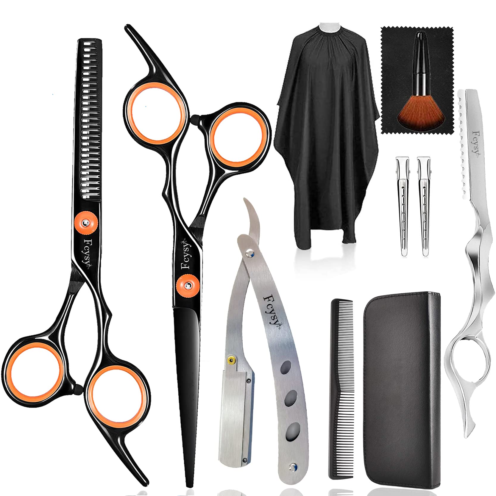 Fcysy hair scissors with 6-inch blade for precise, clean cuts.