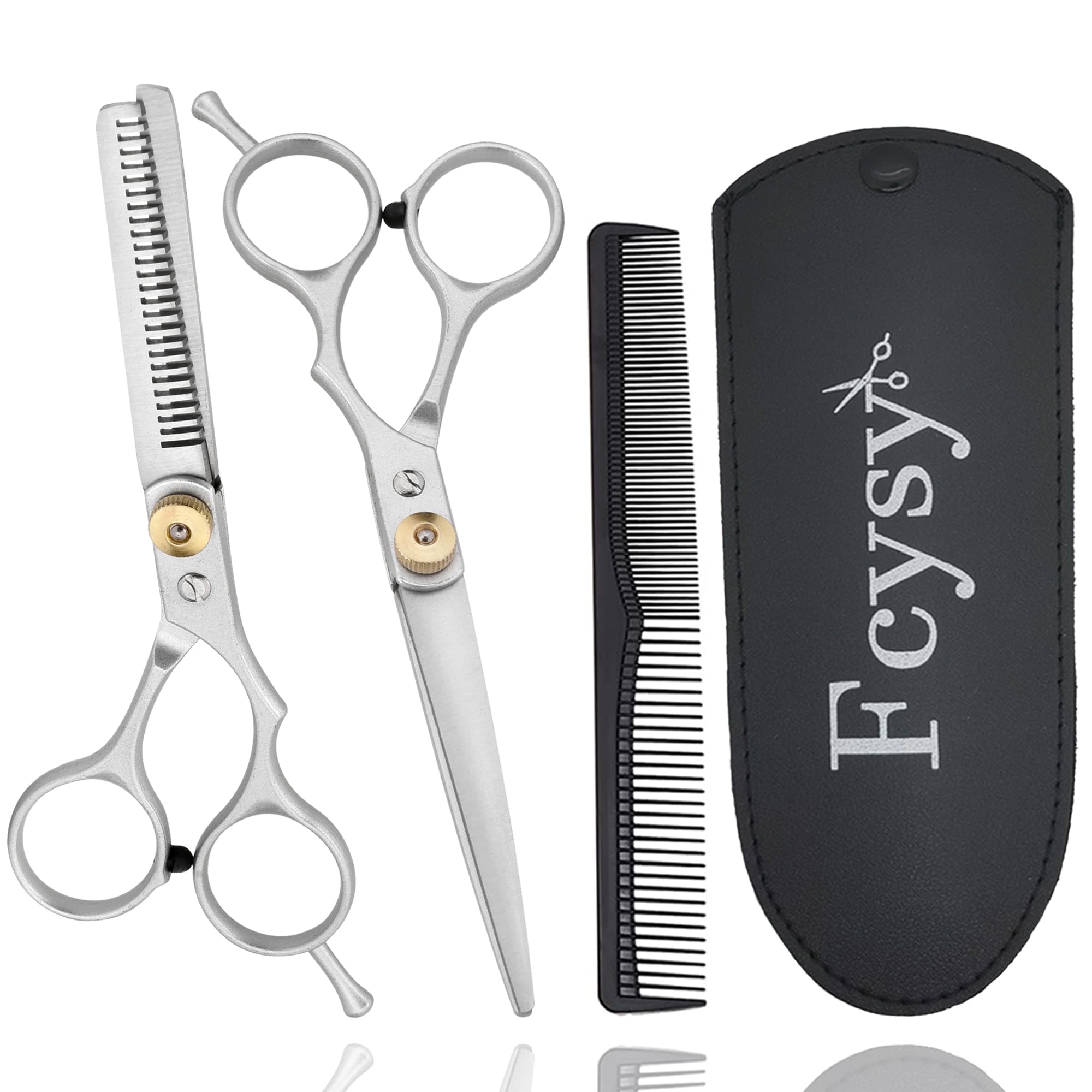 Fcysy haircutting shears 6in with offset handle for precise trims.