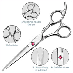 Fcysy stainless steel blades close-up highlighting razor-sharp precision and hair protection.