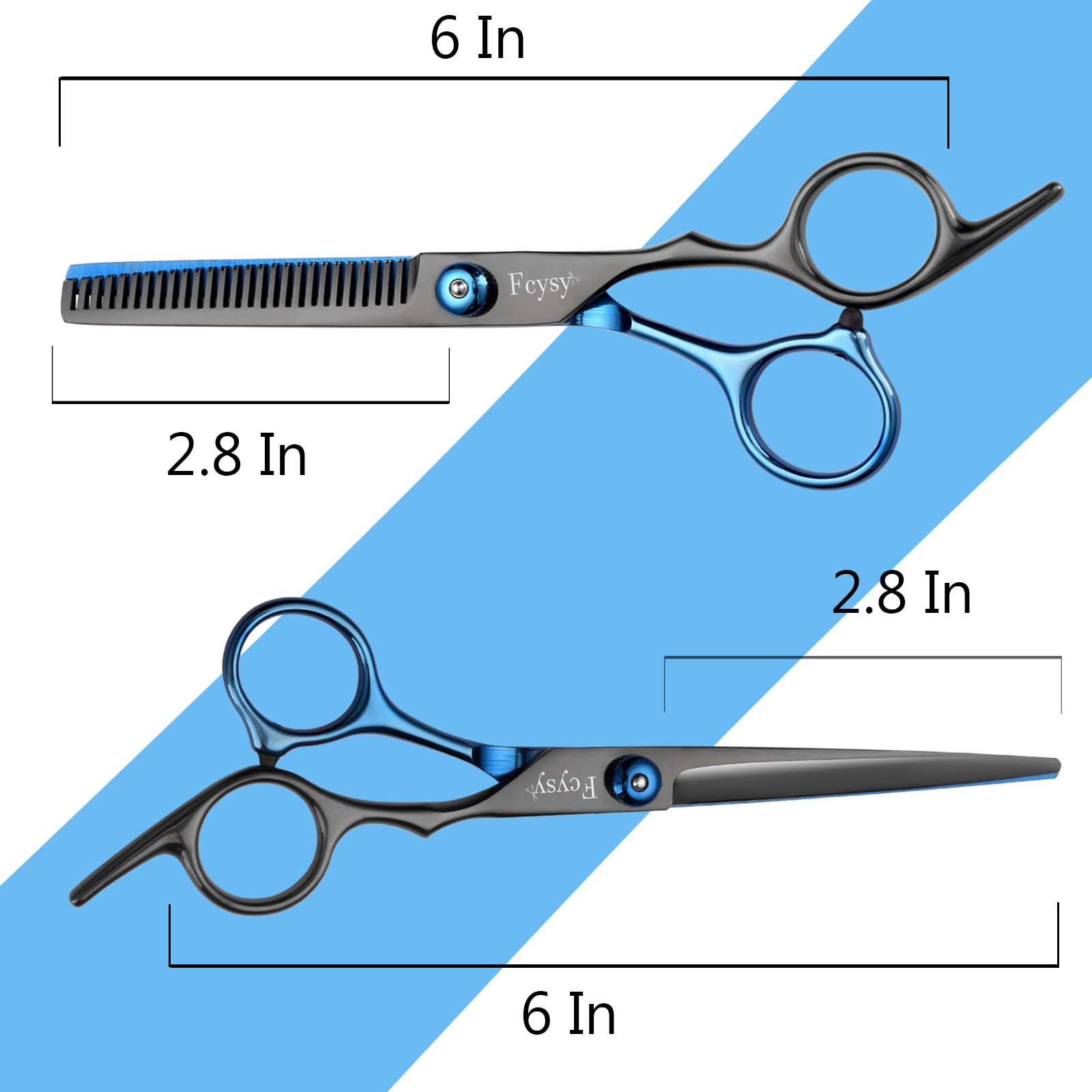 Fcysy thinning shears for natural texture and smooth blends