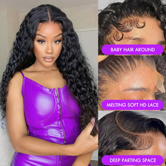 FDSAFEF 13x6 lace front wig parting view demonstrates versatile middle or side part options.