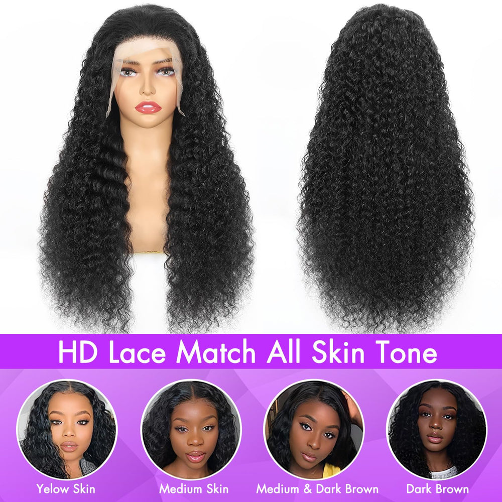 FDSAFEF deep curly wig styled for a glamorous wedding look.