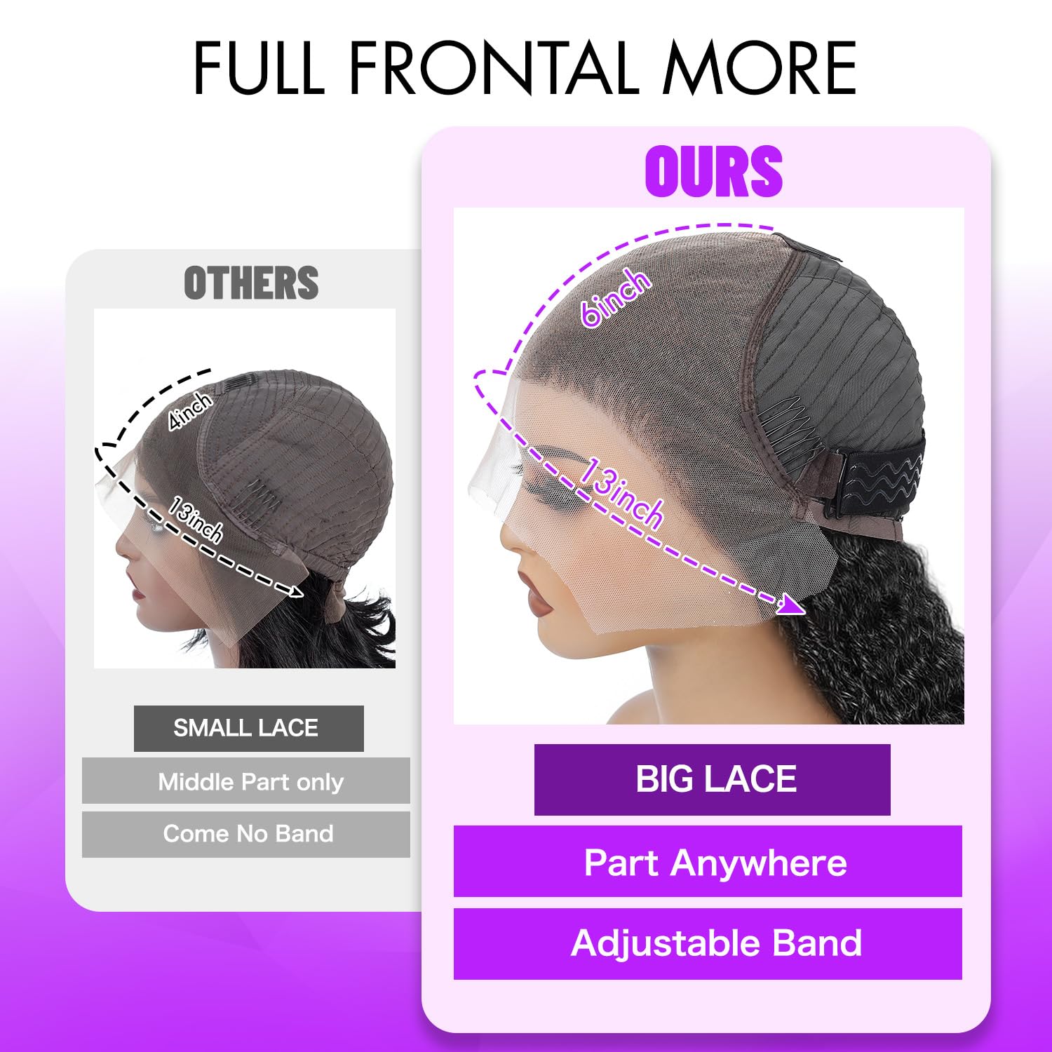 FDSAFEF glueless wig cap with multiple adjustments for secure wear.