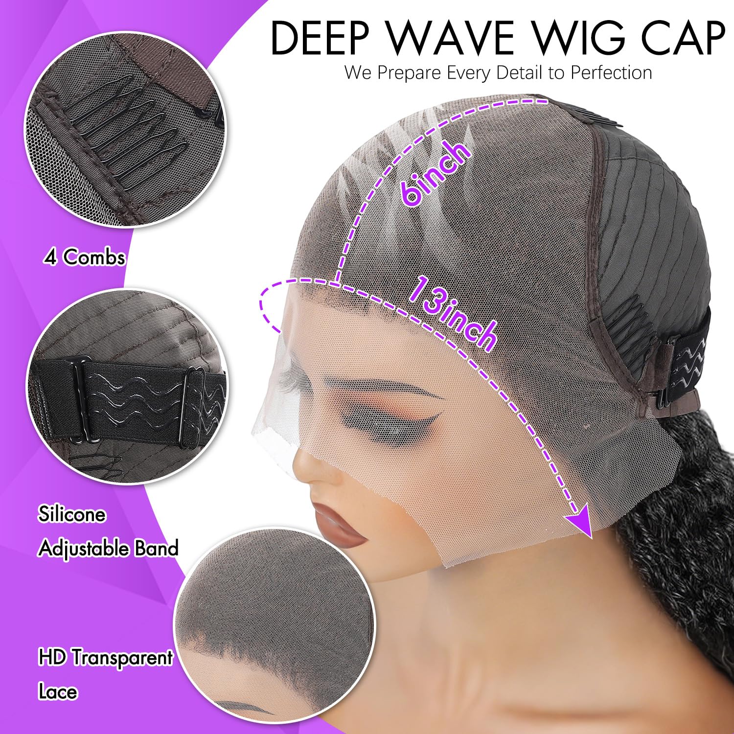 FDSAFEF natural color deep wave wig with easy care tips for lasting color.