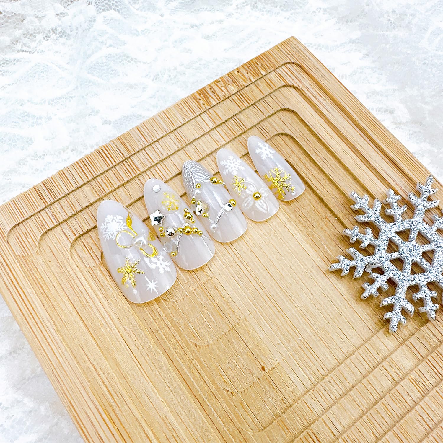FDSQHSA included nail file and wooden stick help perfect the shape at home.