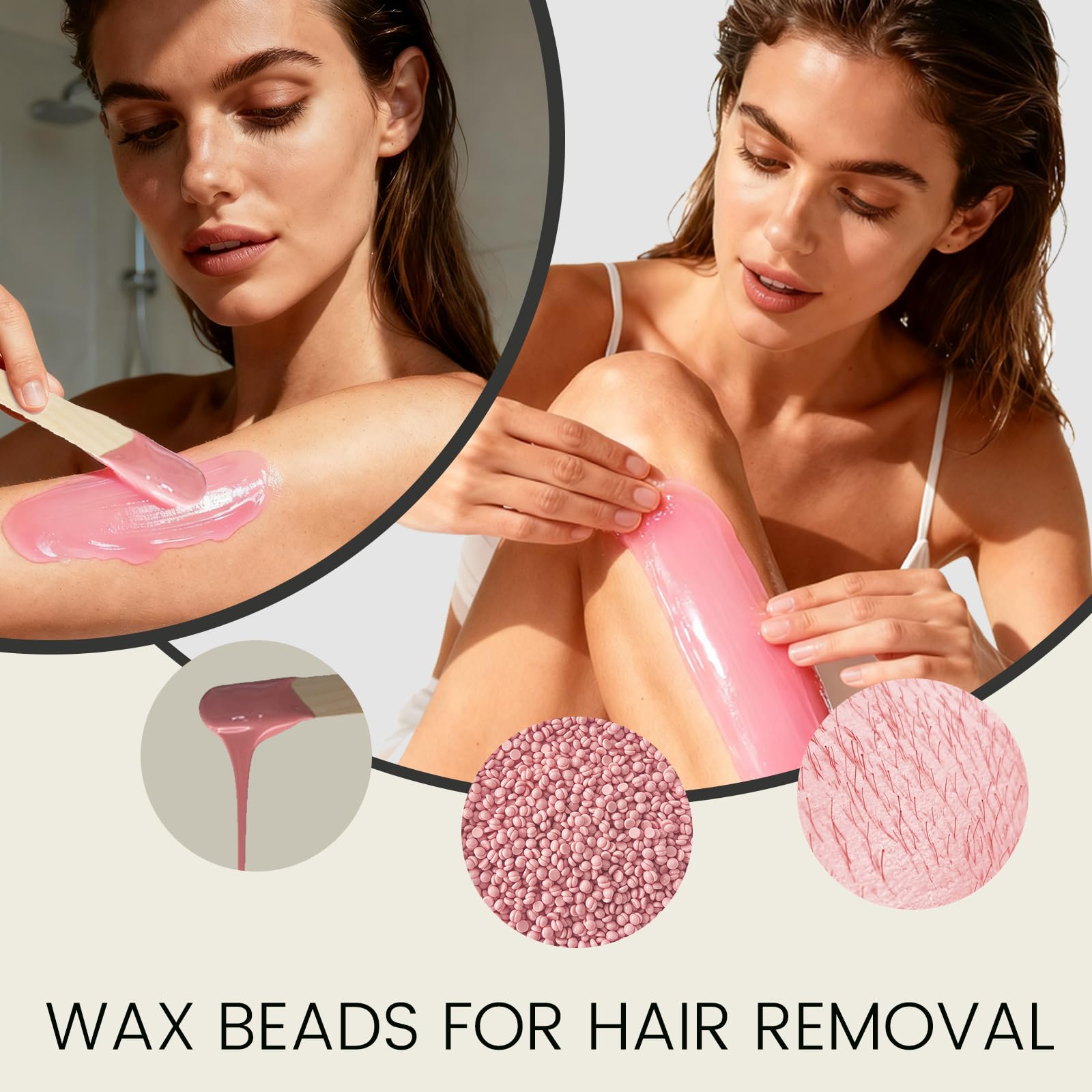 FEAMIRIA Brazilian wax beads provide long-lasting smoothness after use.