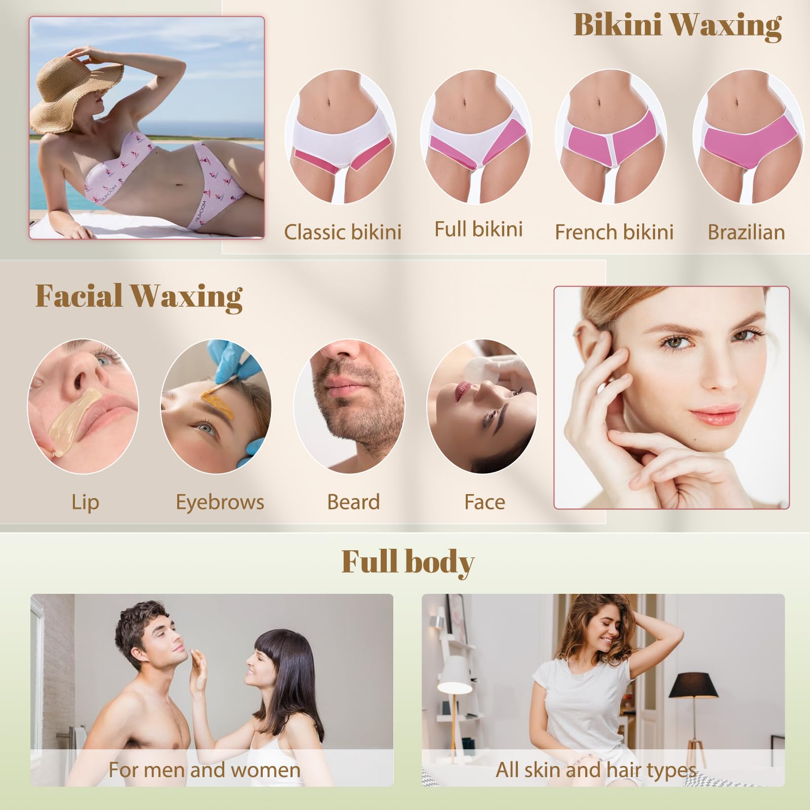 FEAMIRIA easy-to-use wax beads heat quickly for mess-free waxing.