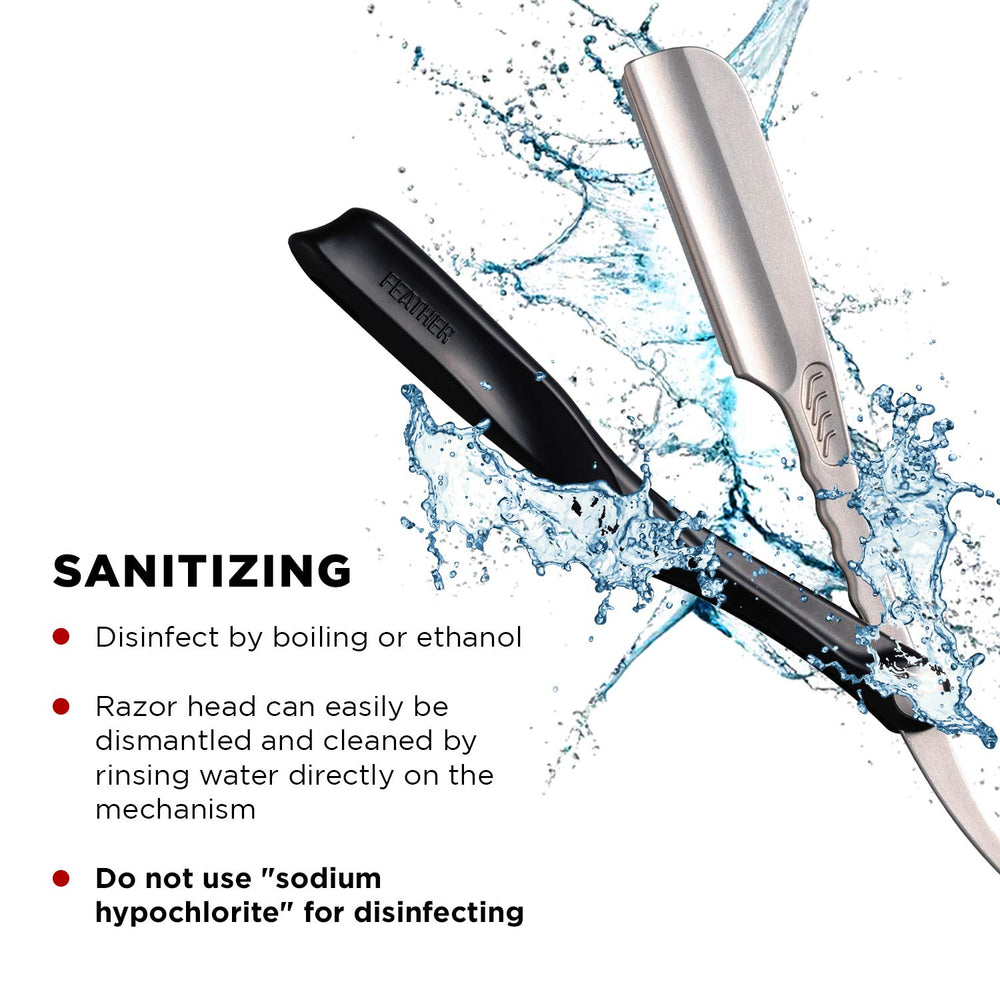 Feather Artist Club Black SS hygienic design suited for autoclave disinfection.