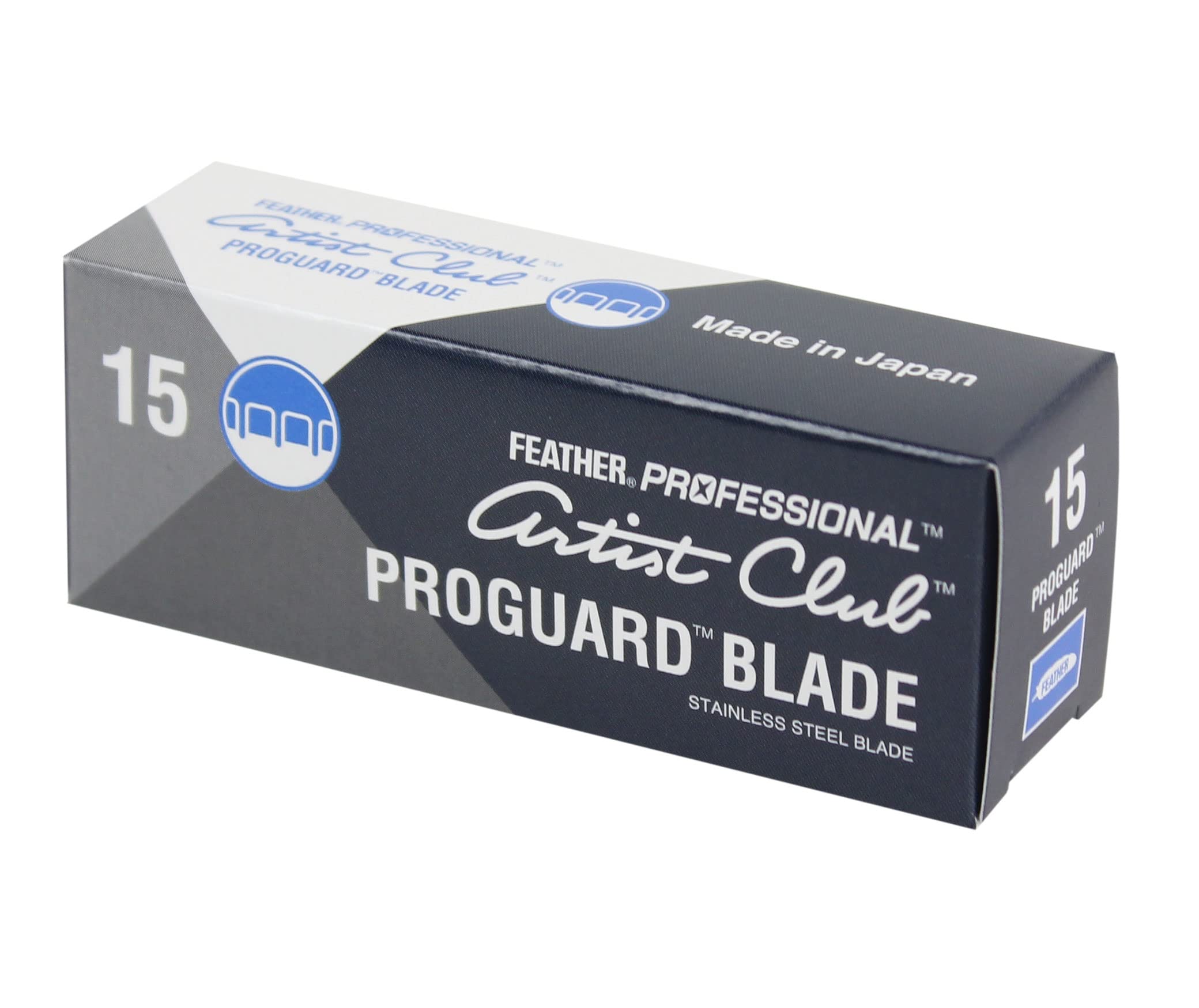 Feather Artist Club ProGuard blades cartridge dispenser demonstrates one-touch insertion.