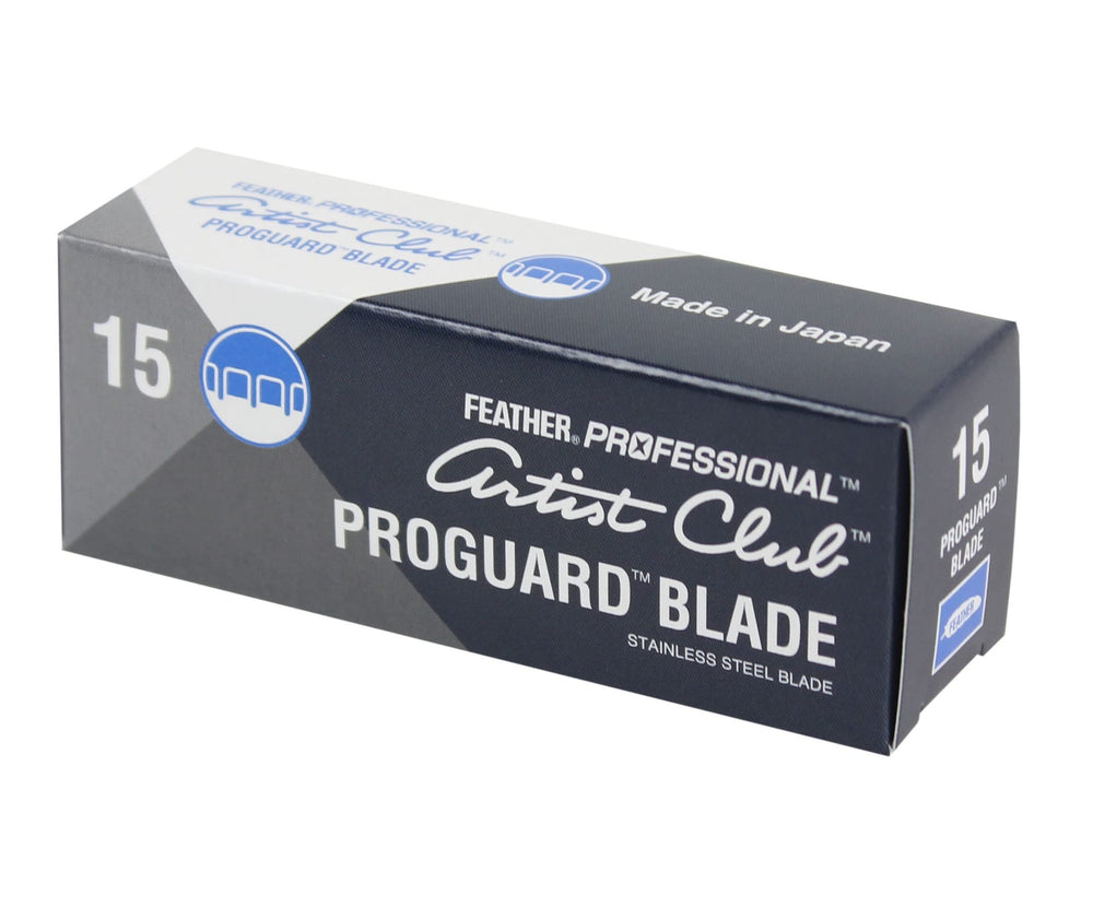 Feather Artist Club ProGuard blades cartridge dispenser demonstrates one-touch insertion.