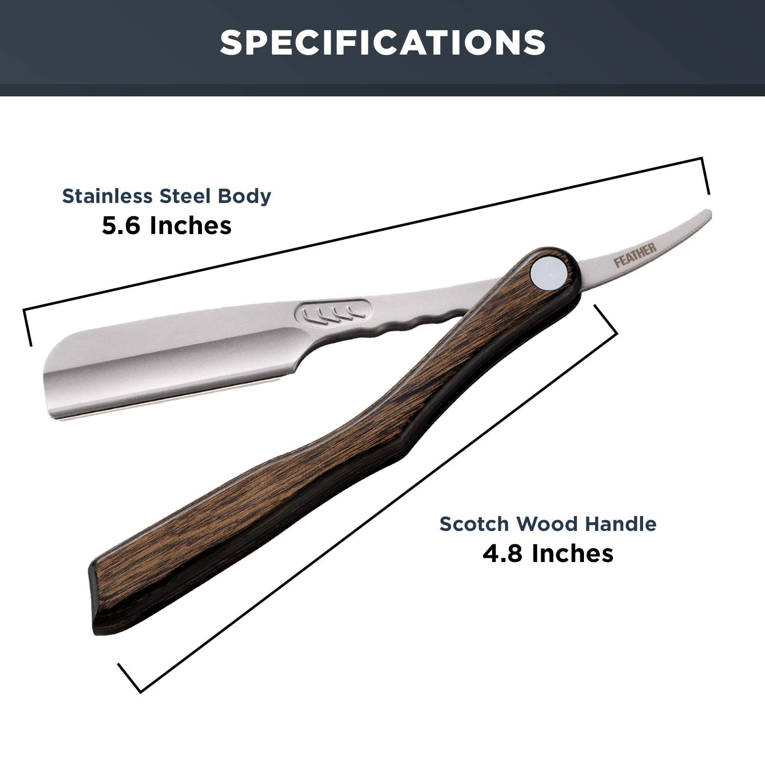Feather Artist Club SS Wood folding razor spring-mounted head for easy dismantling and cleaning