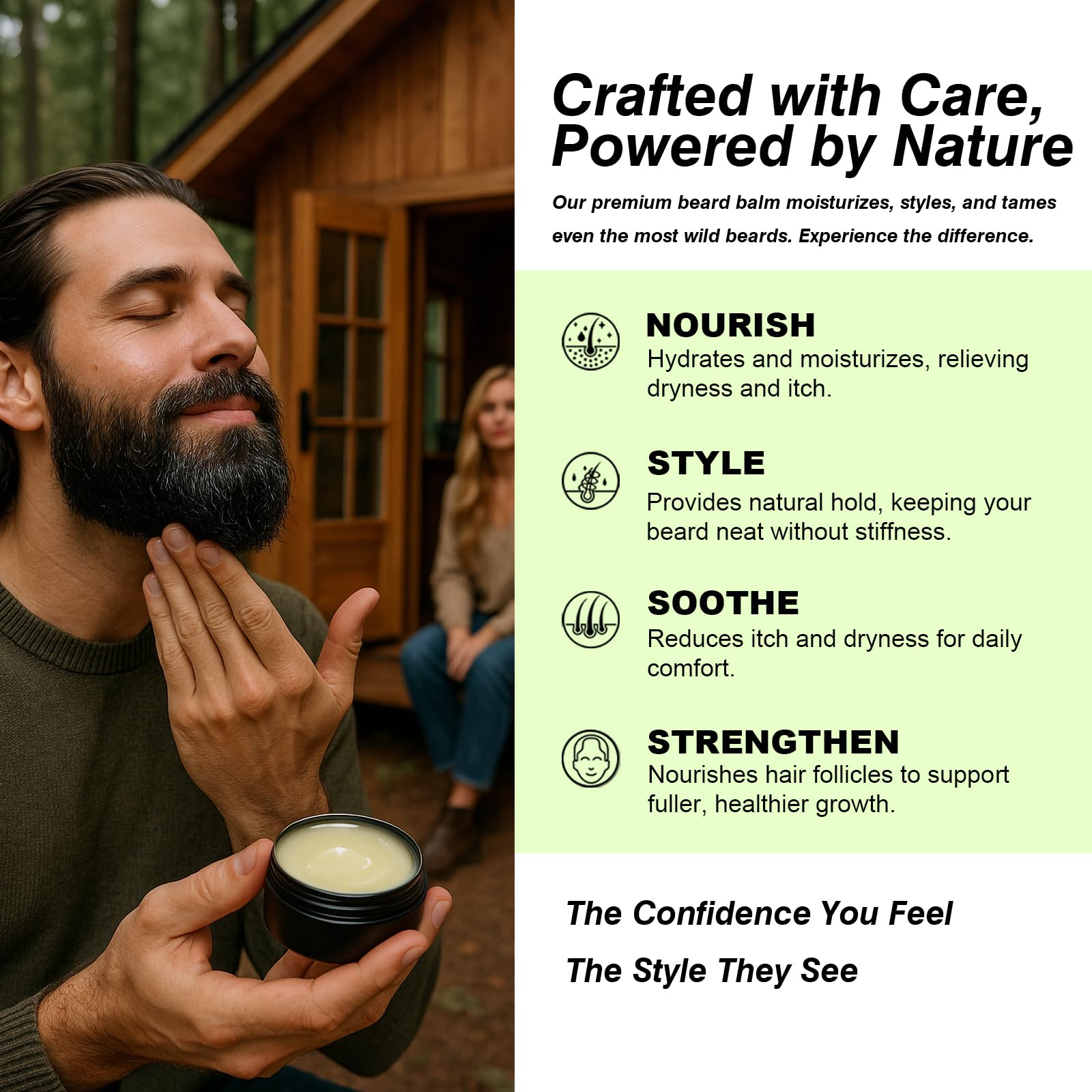 FEBOTE Biotin Balm application demonstrates lightweight hold without grease